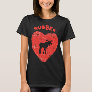 T-shirt Québec Love Moose Heart