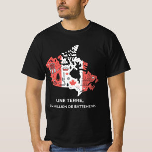 T-shirt Quebec: Mozaïek van Verenigde Symbolen