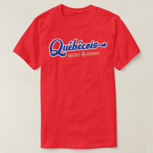 T-shirt Québécois Fier Canadien Français du Québec Dark Bl (Design devant)