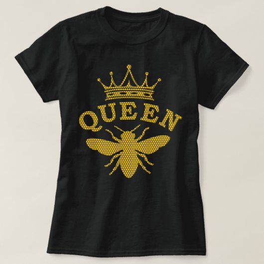 T-shirt Queen Bees Crown Bumblebee Honeybee Bee Kee Be (Design devant)
