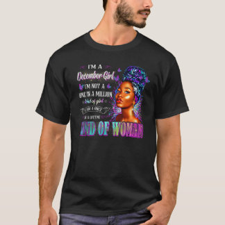T-shirt Queen December Girl Black Woman