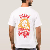 T-shirt Queen Design – Elegant Royal Crown Typography (Dos)