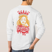 T-shirt Queen Design – Elegant Royal Crown Typography for  (Dos)