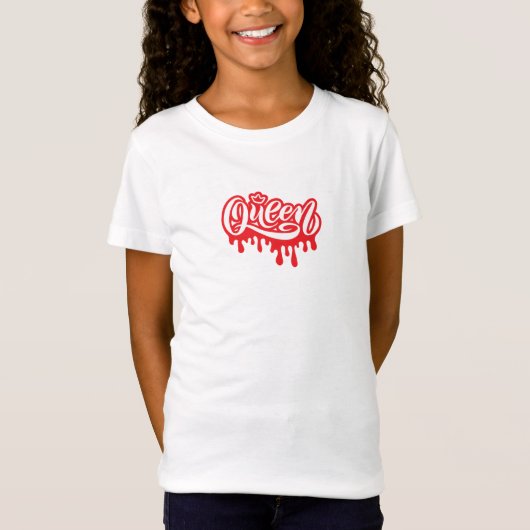 T-Shirt Queen Design – Elegant Royal Crown Typography for  (Devant)