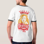 T-shirt Queen Design – Elegant Royal Crown Typography for (Dos)