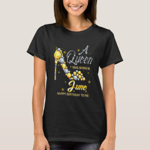 T-shirt Queen Est Né En Juin Drôle Anniversaire Mignonne J