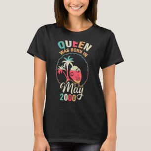 T-shirt Queen Est Né En Mai 2000 Joyeux Anniversaire 22 An