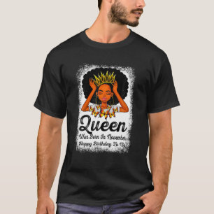 T-shirt Queen Est Né En Novembre Joyeux Anniversaire Black