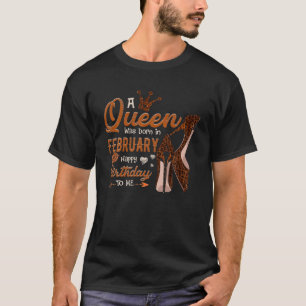 T-shirt Queen Est Née En Février - Costume Février Birt