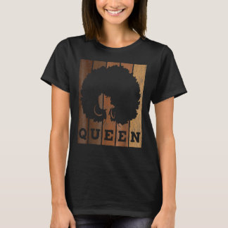 T-shirt Queen Melanin Mois de l'histoire des Noirs Afro-Am