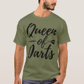 T-shirt Queen Of Darts Funny Dart Tournament League Cadeau (Devant)