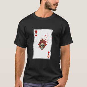 T-shirt Queen Of Diamonds Cartes Deck Halloween Splashy Co