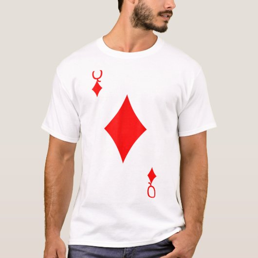 T-shirt Queen of Diamonds Deck de cartes Costume d'Hallowe (Devant)