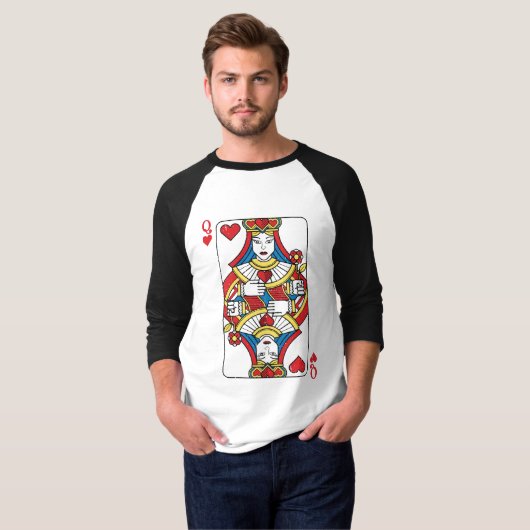 T-shirt Queen of Hearts Baseball Tee (Devant entier)