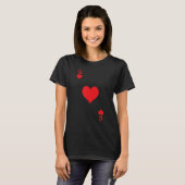 T-shirt Queen of Hearts Matching Couple Saint-Valentin (Devant entier)