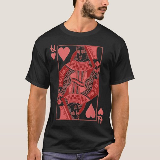 T-shirt Queen Of Hearts Valentines Day Cool V-day Couple M (Devant)