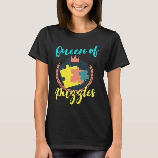 T-shirt Queen of Puzzles  puzzle (Devant)