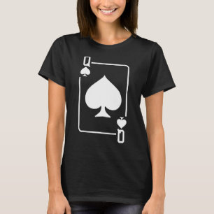 T-shirt Queen Of Spades Jouer Carte Halloween Costume Dar