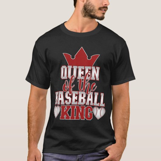 T-shirt Queen Of The Baseball King Famille Correspondant (Devant)