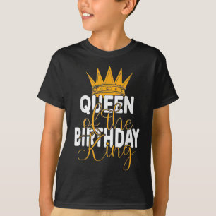 T-shirt Queen Of The Birthday King Husband's Anniversaire