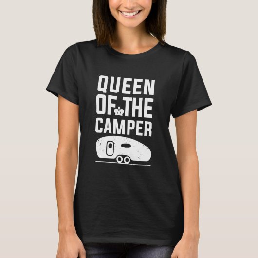 T-shirt Queen Of The Camper Femmes Camping (Devant)