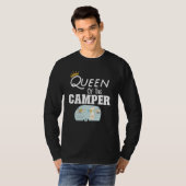 T-shirt Queen Of The Camper Rv Camping Tee Happy Camper Ca (Devant entier)