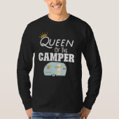 T-shirt Queen Of The Camper Rv Camping Tee Happy Camper Ca (Devant)
