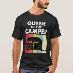 T-shirt Queen Of The Camper RV Trailer Van Funny Camping W