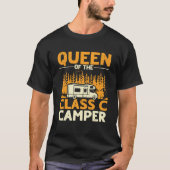 T-shirt Queen of the Class C RV Camper Femmes Camping (Devant)