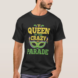 T-shirt Queen Of The Crazy Parade Beads Bling Joker Jester