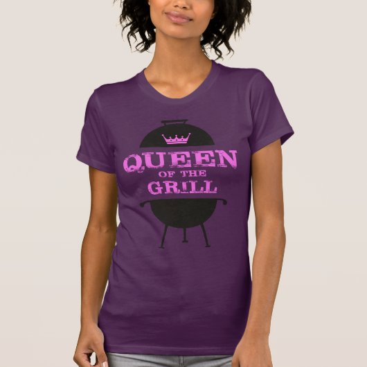 T-shirt Queen Of The Grill, Couronne Rose (Devant)