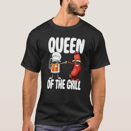 T-shirt Queen Of The Grills Femmes Foodie Saucisse Amour 3 (Devant)