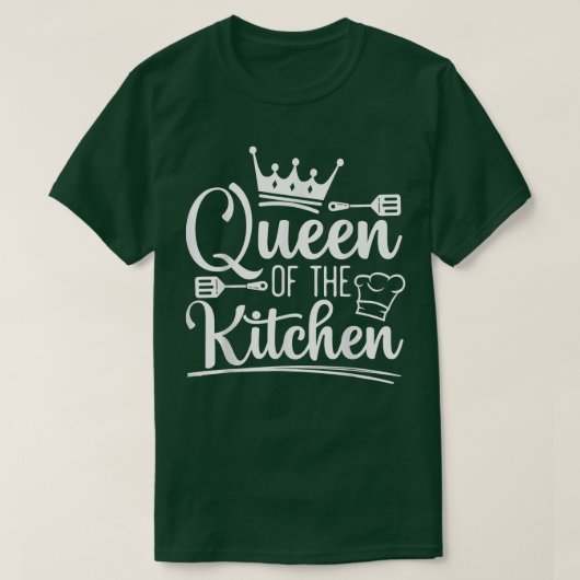 T-shirt Queen Of The Kitchen Cuisine Chef Chef Casquette C (Design devant)