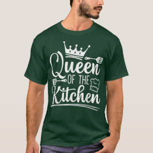 T-shirt Queen Of The Kitchen Cuisine Chef Chef Casquette C
