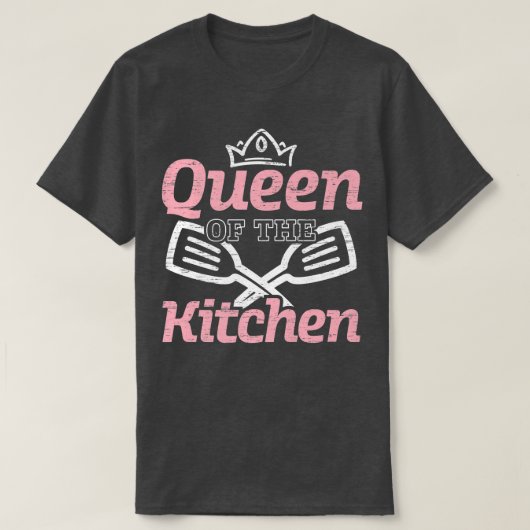 T-shirt Queen Of The Kitchen Cuisine Chef Chef Casquette C (Design devant)