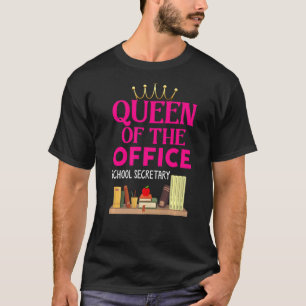 T-shirt Queen Of The Office School Secrétaire For Women