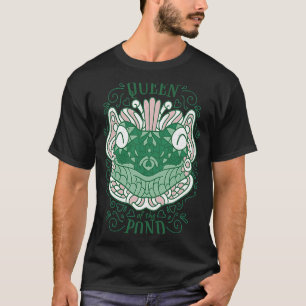 T-shirt Queen of the Pond Cute Frog Froggie Ribbet Cute Wo