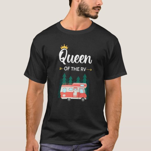 T-shirt Queen Of The Rv Camping Camper Vacation Summer Tri (Devant)