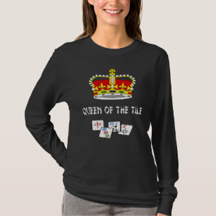 T-shirt Queen Of The Tile Fun Jeu Jouer Mahjongg 1