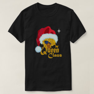 T-shirt Queen Père Noël African American Christmas pour