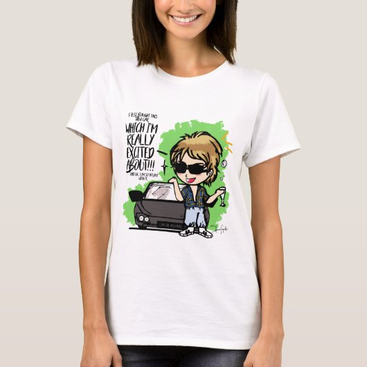 T-shirt QUEEN Roger Taylor amoureux de sa voiture ! (Devant)