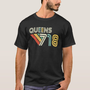 T-shirt Queens 718 New York City State Vintage Queens Area