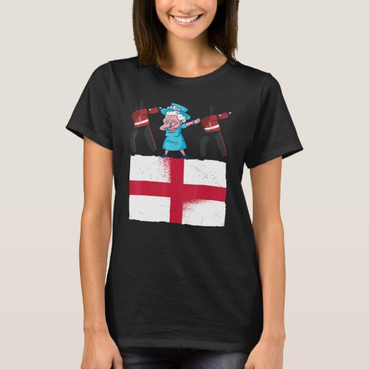 T-shirt Queens British Guard Queen Ii Dabbing Elizabeth En (Devant)