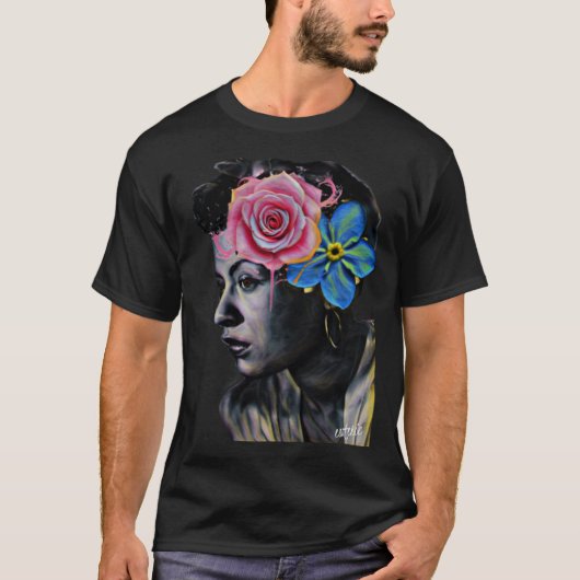T-shirt Queens Never Die Billie Holiday (Devant)