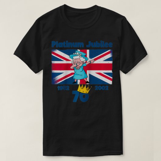 T-shirt Queen's Platinum Jubilee 2022 70 British Monarch Q (Design devant)
