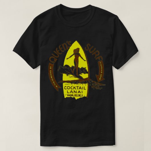 T-shirt Queens Surf Shop et Lanai (Design devant)