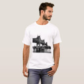 T-shirt queensboro Bridge Plage marine Art (Devant entier)