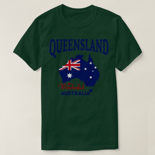 T-shirt Queensland Merveilleuse Australie (Design devant)