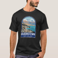 Queenstown New Zealand Travel Art Vintage