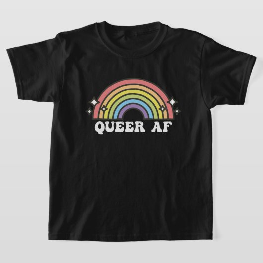 T-shirt Queer AF Gay pride Lesbian Trans Bisexual LGBTQ (Poser)